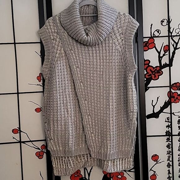 3.1 Phillip Lim Fisherman  Chunky Rib Cowl Neck Sleeveless Sweater - Picture 5 of 11